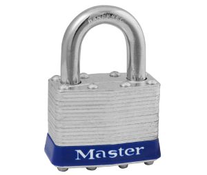 Master Lock 1UP Laminated Steel Pin Tumbler Padlock 1 3/4" Wide 15/16" Tall Shackle Non-Rekeyable 4-Pin Cylinder Zero Bitted