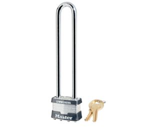 Master Lock 21KALN-2159 Laminated Steel Rekeyable Pin Tumbler Padlock 1 3/4" Wide 5 3/4" Tall Shackle Rekeyable 5-Pin Cylinder Keyed Alike