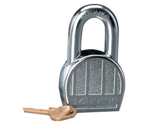 Master Lock 220WO Zinc Die-Cast Body Padlock 2" Wide 1" Tall Shackle 5-Pin Removable Cylinder Without Cylinder