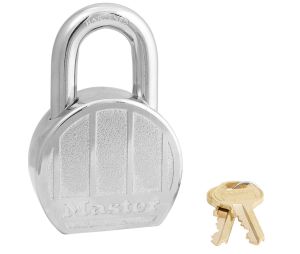 Master Lock 230KA-10L033 Zinc Die-Cast Body Padlock 2 1/2" Wide 1" Tall Shackle 5-Pin Removable Cylinder Keyed Alike