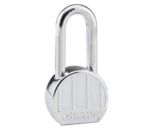Master Lock 230LH Zinc Die-Cast Body Padlock 2 1/2" Wide 2" Tall Shackle 5-Pin Removable Cylinder Keyed Different
