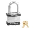 Master Lock 25LFW1 Laminated Steel Rekeyable Pin Tumbler Padlock 2" Wide 1 1/2" Tall Shackle Rekeyable 5-Pin W1 Cylinder Keyed Different