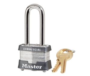 Master Lock 3KALH-3753 Laminated Steel Pin Tumbler Padlock 1 9/16" Wide 2" Tall Shackle Keyed Alike 3753 Control Keys