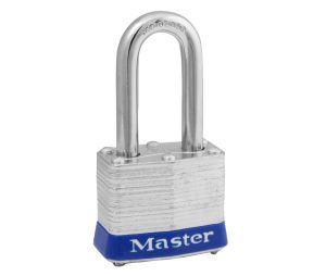 Master Lock 3UPLF Laminated Steel Pin Tumbler Padlock 1 9/16" Wide 1 1/2" Tall Shackle 4-Pin W1 Cylinder Zero Bitted