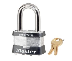 Master Lock 5KALF-A956 Laminated Steel Pin Tumbler Padlock 2" Wide 1 1/2" Tall Shackle Keyed Alike A956 Control Keys