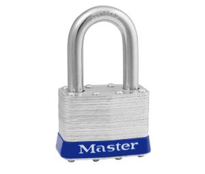Master Lock 5UPLF Laminated Steel Pin Tumbler Padlock 2" Wide 1 1/2" Tall Shackle 4-Pin Cylinder Zero Bitted
