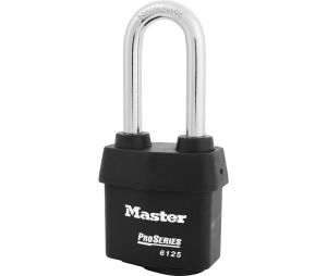Master Lock 6125KALJ-KA-10G296 ProSeries Weather Tough Laminated Steel Rekeyable Pin Tumbler Padlock 2 3/8" Wide 2 1/2" Tall Shackle Keyed Alike