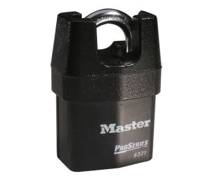 Master Lock 6321KD ProSeries Shrouded Laminated Steel Rekeyable Pin Tumbler Padlock 2 1/8" Wide 3/4" Tall Shackle Keyed Different
