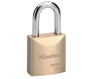 Master Lock 6850KD ProSeries Solid Brass Rekeyable Pin Tumbler Padlock 2" Wide 1 1/2" Tall Shackle 5-Pin Cylinder Keyed Different