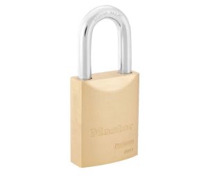 Master Lock 6851WO ProSeries Solid Brass Rekeyable Interchangeable Core Padlock 2" Wide 1 1/2" Tall Shackle Without Cylinder