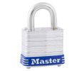Master Lock 7D Laminated Steel Pin Tumbler Padlock 1 1/8" Wide 9/16" Tall Shackle Keyed Different