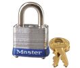 Master Lock 7KD Laminated Steel Pin Tumbler Padlock 1 1/8" Wide 9/16" Tall Shackle Keyed Different