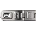 Abus 140-190C Steel Security Hasp, 7-31/64" Width, Security Level 8