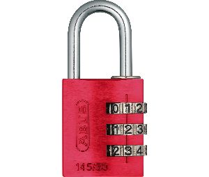 Abus 145-30-C-RED 1-15/64" Resettable Combination Aluminum Padlock, 13/64" Diameter x 35/64" Clearance Shackle, Red