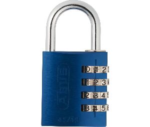Abus 145-40-C-BLUE 1-39/64" Resettable Combination Aluminum Padlock, 15/64 In Diameter x 1-1/64" Clearance Shackle, Blue