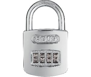 Abus 160-50-C 2-1/64" Corrosion Resistant Combination Padlock, 4 Digit Resettable Code, 5/16" Diameter x 1-1/64" Shackle Clearance