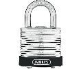 Abus 41-40-B-KA1-BLACK 1-47/64" Professional Laminated Padlock, 9/32" Diameter x 49/64" Clearance Shackle, KA1, Black Bumper
