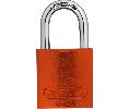 Abus 72-40B-KD-ORANGE Anodized Aluminum Padlock, 1-17/32" Width, Orange, Security Level 6
