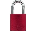 Abus 72-40B-KD-RED Anodized Aluminum Padlock, 1-17/32" Width, Red, Security Level 6