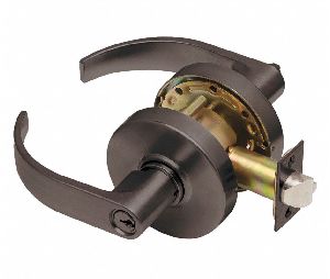 Dexter C1000-CLRM-C-613-KDC Cylindrical Lock, Classroom, Grade 1, 2-3/4" Backset, ANSI Strike, Curved Lever, Schlage C Keyway, Keyed Different, Oil Rubbed Bronze