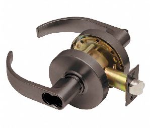 Dexter C1000-CLRM-C-613-SFIC Cylindrical Lock, Classroom, Grade 1, 2-3/4" Backset, ANSI Strike, Curved Lever, SFIC Prep, Less Core, Oil Rubbed Bronze