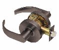 Dexter C1000-PASS-C-613 Cylindrical Lock, Passage, Grade 1, 2-3/4" Backset, ANSI Strike, Curved Lever, Oil Rubbed Bronze
