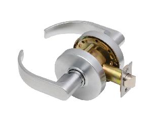 Dexter C1000-PASS-C-626 Cylindrical Lock, Passage, Grade 1, 2-3/4" Backset, ANSI Strike, Curved Lever, Satin Chrome
