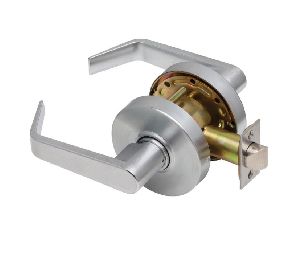 Dexter C1000-PASS-R-626 Cylindrical Lock, Passage, Grade 1, 2-3/4" Backset, ANSI Strike, Regular Lever, Satin Chrome