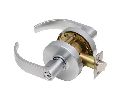 Dexter C1000-STRM-C-626-KDC Cylindrical Lock, Storeroom, Grade 1, 2-3/4" Backset, ANSI Strike, Curved Lever, Schlage C Keyway, Keyed Different, Satin Chrome