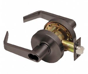 Dexter C1000-STRM-R-613-SFIC Cylindrical Lock, Storeroom, Grade 1, 2-3/4" Backset, ANSI Strike, Regular Lever, SFIC Prep, Less Core, Oil Rubbed Bronze