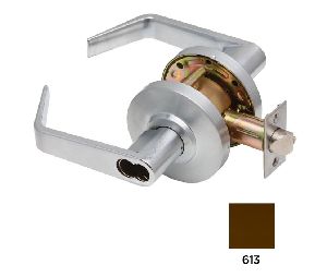 Dexter C2000-CL-STRM-R-613-SFIC Cylindrical Lock, Storeroom, Grade 2, 2-3/4" Backset, ANSI Strike, Regular Lever, Small Format Interchangeable Core, Dark Oxidized Satin Bronze Oil Rubbed