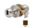 Dexter C2000-ENTR-B-613-SFIC Cylindrical Lock, Entry/Office, Grade 2, 2-3/4" Backset, ANSI Strike, Ball Knob, SFIC Prep, Less Core, Oil Rubbed Bronze
