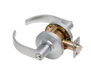 Dexter C2000-ENTR-C-626-KDC Cylindrical Lock, Entry/Office, Grade 2, 2-3/4" Backset, ANSI Strike, Curved Lever, Schlage C Keyway, Keyed Different, Satin Chrome