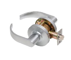 Dexter C2000-PASS-C-626 Cylindrical Lock, Passage, Grade 2, 2-3/4" Backset, ANSI Strike, Curved Lever, Satin Chrome