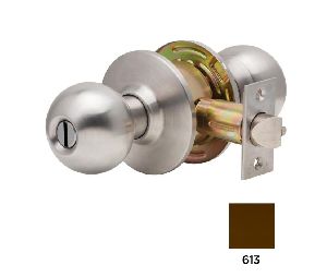 Dexter C2000-PRIV-B-613 Cylindrical Lock, Privacy, Grade 2, 2-3/4" Backset, ANSI Strike, Ball Knob, Oil Rubbed Bronze