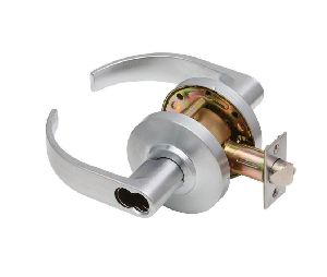 Dexter C2000-STRM-C-626-SFIC Cylindrical Lock, Storeroom, Grade 2, 2-3/4" Backset, ANSI Strike, Curved Lever, SFIC Prep, Less Core, Satin Chrome