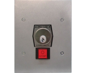 Camden CI-1KFS Industrial Door and Gate Control, Interior Use, Flush Mount Key Switch, with Heavy Duty Stop Button