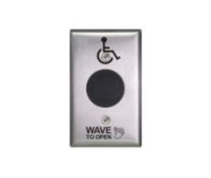 Camden CM-330-42SL1 SureWave Active Infrared Hands-Free Switch, With Hand Icon, 'Wave to Open' Text, and Wheelchair Symbol Logo