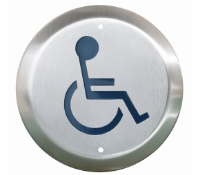 Camden CM-40-4 All-Active Switch, 4-1/2" Round Switch, SPDT Wheelchair/Push To Open, Blue