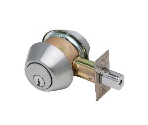 Dexter DB1000-DCT-626-KDC Deadbolt, Double Cylinder, Grade 1, 2-3/8" or 2-3/4" Adjustable Backset, Schlage C Keyway, Keyed Different, Satin Chrome