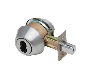 Dexter DB1000-DCT-626-SFIC Deadbolt, Double Cylinder, Grade 1, 2-3/8" or 2-3/4" Adjustable Backset, SFIC Prep, Less Core, Satin Chrome