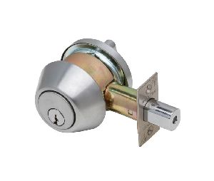Dexter DB1000-SCT-626-KDC Deadbolt, Single Cylinder, Grade 1, 2-3/8" or 2-3/4" Adjustable Backset, Schlage C Keyway, Keyed Different, Satin Chrome
