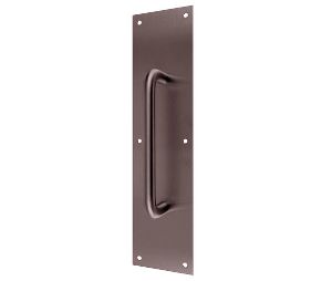 Don-Jo 7120 BK 10" CTC Pull with 4" x 16" Plate - Black