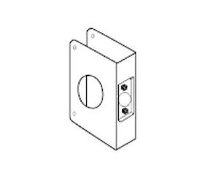 Don-Jo 7-V PB 4-1/4" x 4-5/16" Wrap-Around Plate, Display Package - Polished Brass