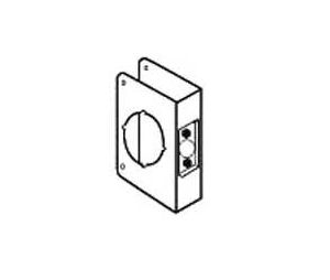 Don-Jo 81-V PB 4-1/4" x 4-5/16" Wrap-Around Plate, Display Package - Polished Brass