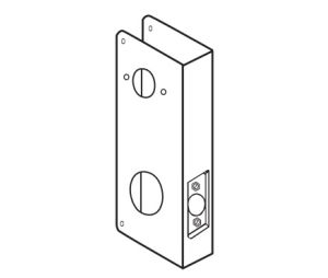 Don-Jo 7100-CW PB Wrap-Around Plate - 5-1/8" x 9" Plate, 2-3/4" Backset - Polished Brass