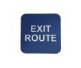 Don-Jo HS 9070 34 A.D.A. Sign, 6"x6" Exit Route, White on Blue
