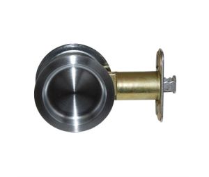 Don-Jo PDL 102 626 Pocket Door Lock, Passage, 2 3/8" Backset - Satin Chrome