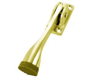 Don-Jo 1465 605 4" Kick Down Door Holder - Bright Brass Finish
