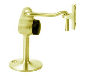 Don-Jo 1473 605 3-7/8" Floor Stop with 2-1/4" Base - Bright Brass Finish